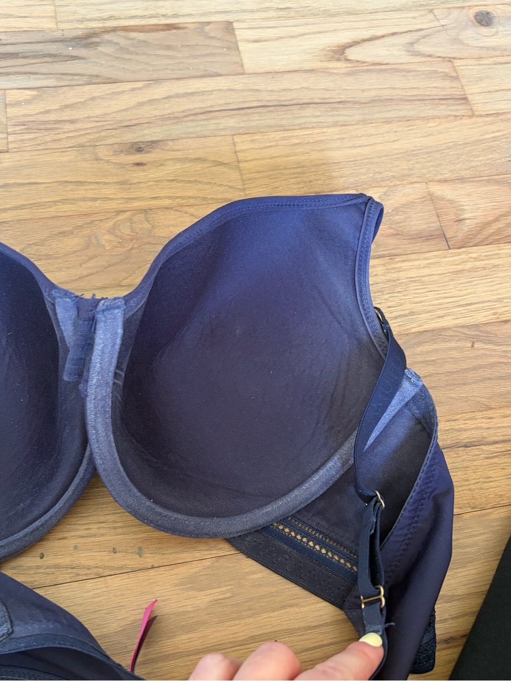 Vince Camuto Bra Navy Underwire Clasp 42C - Picture 2 of 6
